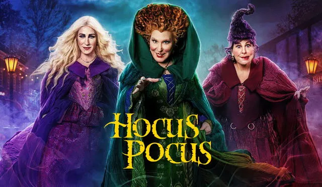 Sarah Jessica Parker, Bette Midler y Kathy Najimy retomarán sus personajes en 'Abracadabra 3'. Foto: Disney