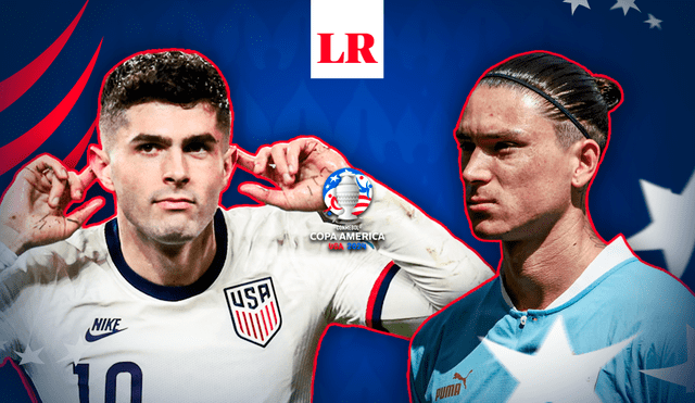 Estados Unidos vs. Uruguay promete ser un duelo importante en la fecha 3 del grupo C de la Copa América. Foto: composición LR