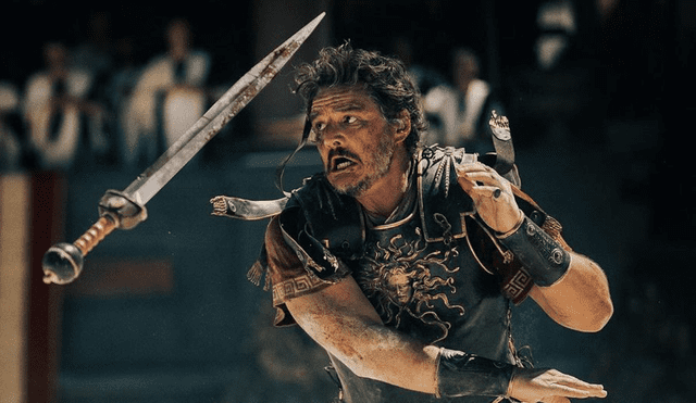 Pedro Pascal en el Coliseo romano en 'Gladiador 2'. Foto: Inistagram/vanityfair