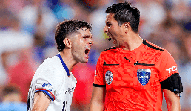Christian Pulisic y Kevin Ortega vivieron un tenso momento en el partido de Uruguay vs Estados Unidos. Foto: X