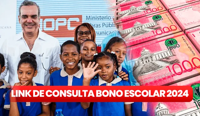 El MINERD estableció un LINK de consulta oficial para el Bono Escolar 2024. Foto: composición LR / Gobierno de RD / Numista