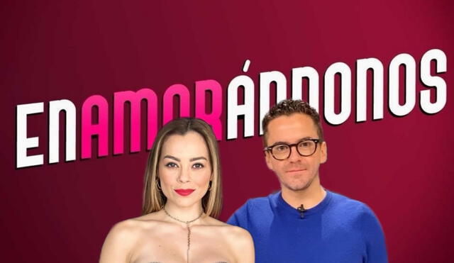 Gaby Ramírez y Mauricio Mancera presentadores en el programa "Enamorándonos". Foto: Instagram enamorandonosmx / composición LR