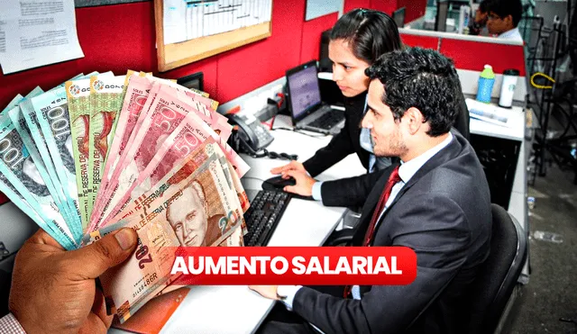 El aumento salariasl para trabajadores públicos es de 100 soles. Foto: composición LR/Andina
