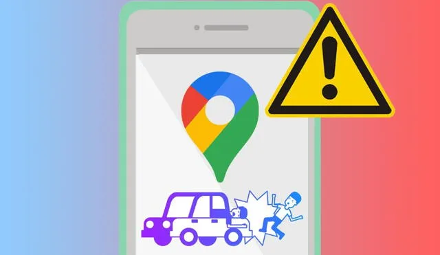 Google Maps permite reportar cualquier accidente que veas en la carretera a otros conductores. Foto: Malavida