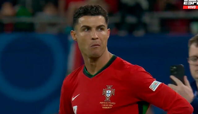 Cristiano Ronaldo no falló su disparo, pero quedó eliminado de la Eurocopa 2024. Foto: captura/ESPN