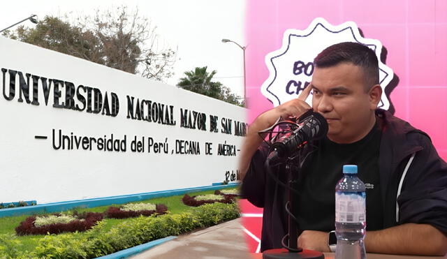 El influencer Jorge Ramírez lanzó fuertes críticas hacia los exalumnos destacados de la UNMSM. Foto: composición LR / UNMSM / YouTube.