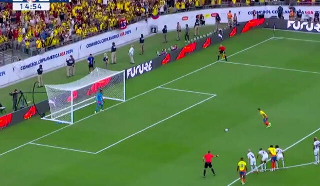 James Rodríguez aumentó la ventaja de Colombia sobre Panamá por la Copa América 2024. Foto: captura/Dsports