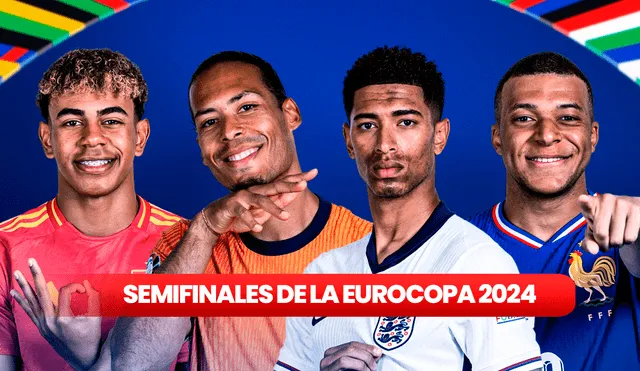 Las semifinales de la Eurocopa 2024 se jugarán entre el martes 9 y el miércoles 10 de julio. Foto: composición LR/Jazmin Ceras