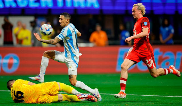 Argentina y Canadá se vuelven a enfrentar menos de un mes después desde su último partido, también por la Copa América 2024. Foto: AFP