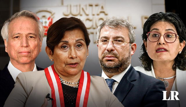 Bajo ataque. Aldo Vásquez e Inés Tello en la JNJ y Piero Corvetto y Carmen Velarde en el sistema electoral.