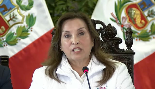 Dina Boluarte se pronuncia sobre los cuestionamientos a su Gobierno. Foto: Presidencia.