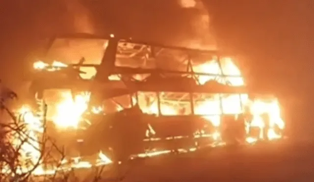 Incendio en Huaral. Foto: captura