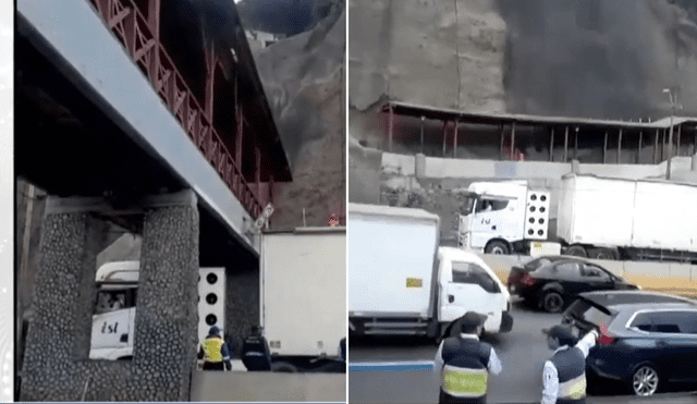 Vehículo quedó atascado a la altura de Barranco en la Costa Verde. Foto: Captura Canal N