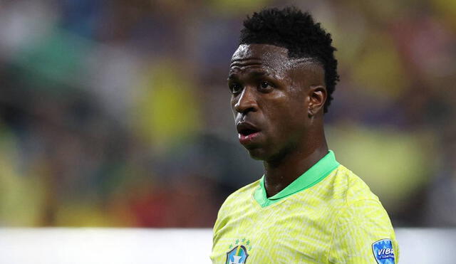 Vinícius no jugó contra Uruguay tras ser suspendido por tarjetas amarillas. Foto: AFP