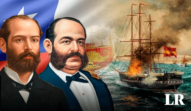 Perú y Chile combatieron juntos en el combate de Abtao en 1866, a cargo de Miguel Grau y Arturo Prat. Foto: composición LR/Portal iPerú/Freepik