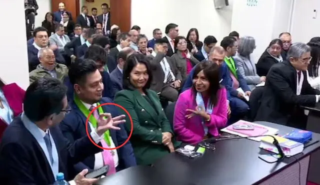 Humberto Abanto y abogada de Keiko Fujimori en audiencia. Foto: composición LR