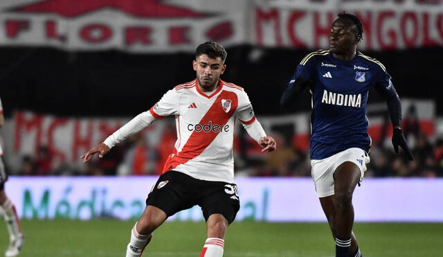 Millonarios y River Plate juegan un amistoso en el Estadio Mâs Monumental. Foto:  X/River Plate