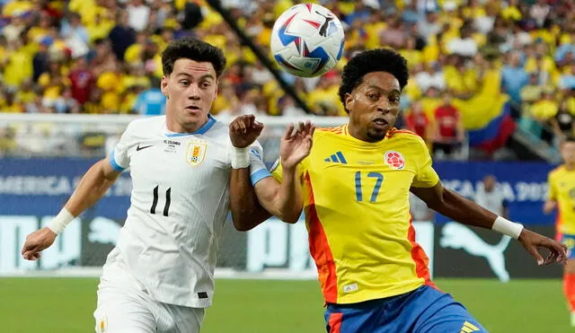 Uruguay y Colombia protagonizaron un partidazo por la Copa América 2024. Foto: AFP