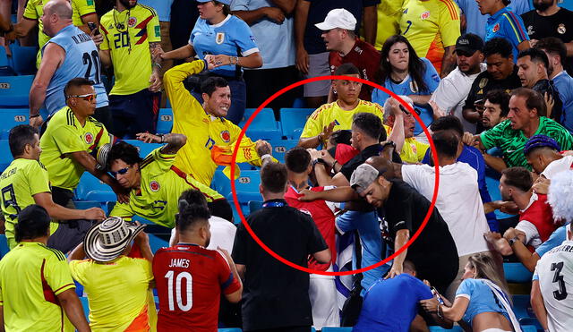 Darwin Núñez y Ronald Araújo son algunos de los futbolistas que se enfrentaron a los hinchas colombianos. Foto: AFP