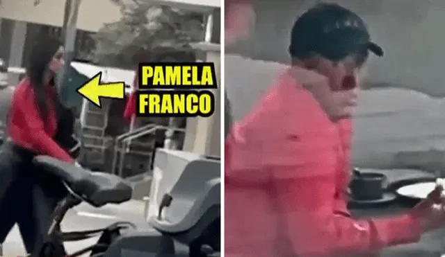 Pamela Franco fue captada llegando a un local cerca a la reunión de Christian Cueva. Foto: composición LR/captura Amor y Fuego