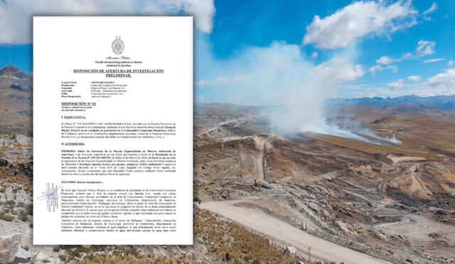 Según la organización OCM, como resultado del uso de bombas lacrimógenas, se habría provocado un incendio forestal en la zona de Chalcobamba. Foto: composición LR/OCM/Jacqueline Fowks