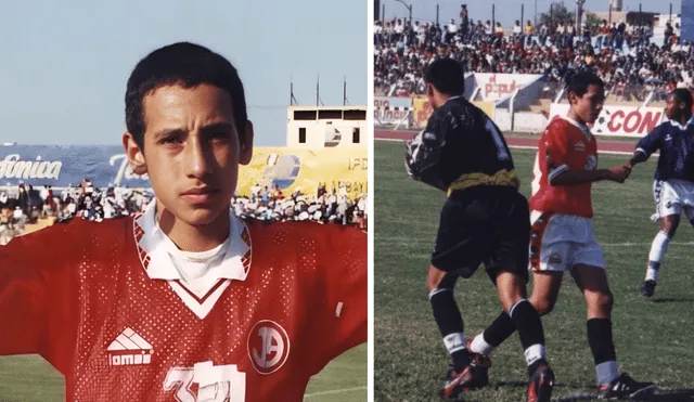 Con 13 años y 310 días de edad, 'Pizarrito' debutó como delantero titular. Foto: composición LR/Juan Aurich