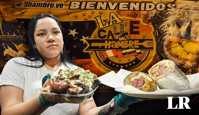 La Calle del Hambre, la feria de comida callejera venezolana, cuenta con más de 20 puestos de comida. Foto: composición LR/La República