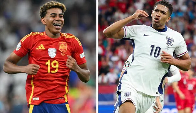 Lamine Yamal y Jude Benllingham llegaron a la final en su primera Eurocopa. Foto: composición de LR/AFP