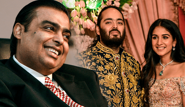 El foco se desplazó de manera directa hacia la vida personal de Mukesh Ambani, especialmente tras la boda de su hijo, Anant Ambani. Foto: Composición LR/AFP.