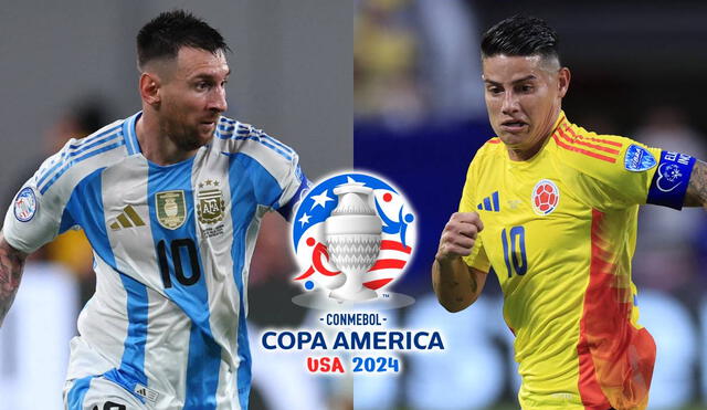 Lionel Messi y James Rodríguez son las grandes figuras de Argentina y Colombia para la final de la Copa América 2024. Foto: composición LR/AFP