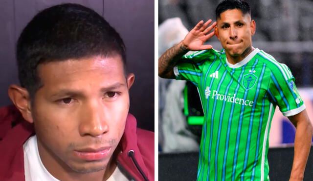 Edison Flores señaló que no conversa seguido con Raúl Ruidíaz. Foto: composición LR/captura de ATV Deportes/Seattle Sounders