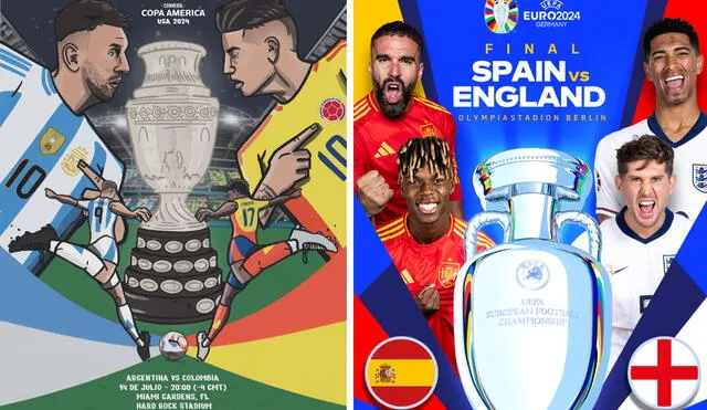 Las diferencia de los premios son sustanciales entre Conmebol y UEFA. Foto: composición LR/Conmebol Copa América/UEFA Euro 2024/X