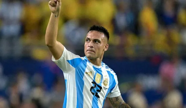 Lautaro Martínez anotó el gol con el que Argentina venció a Colombia en la final de la Copa América 2024. Foto: AFP