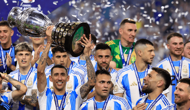 La selección argentina se coronó campeona de la Copa América 2024 tras vencer a Colombia. Foto: AFP