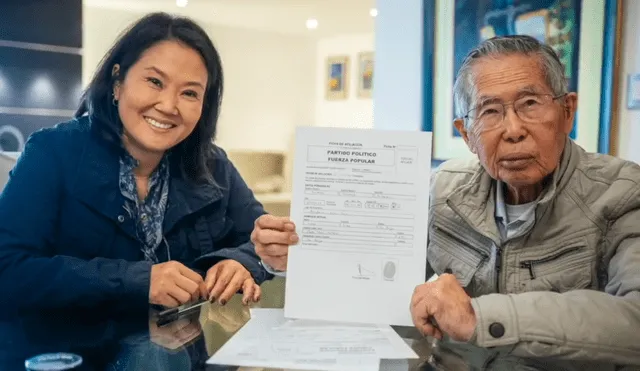 Alberto Fujimori primero se afilió a Fuerza Popular. Luego Keiko Fujimori anunció su postulación.