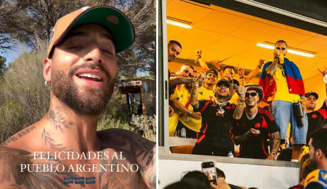 Maluma niega haberse peleado con hinchas argentinos.Foto: composición LR/ Maluma/ Instagram