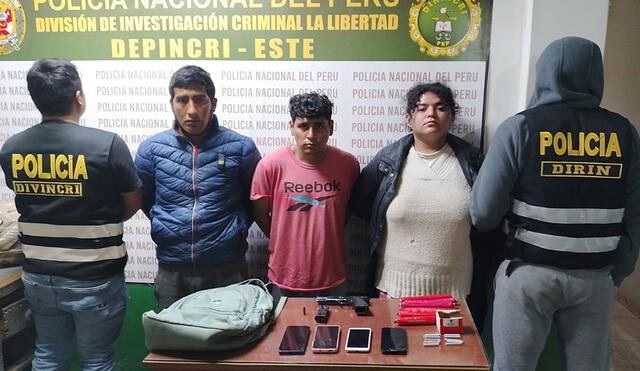 Sospechosos fueron detenidos en la ciudad de Trujillo. Foto: PNP