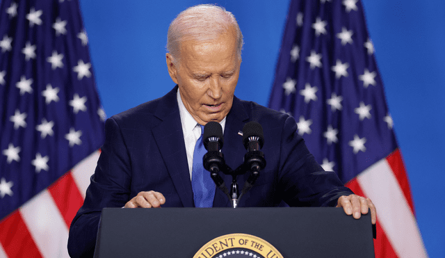 Biden señaló que dará un paso al costado para "propuestas jóvenes y frescas en el partido". Foto: AFPFoto: AFP