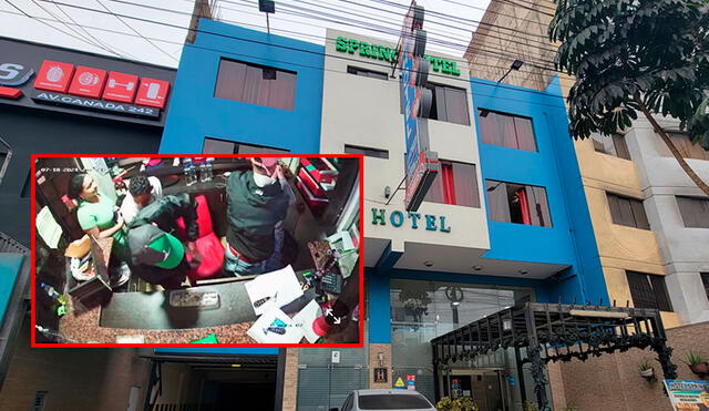 Los sujetos aprovecharon que la puerta de la recepción estaba abierta, luego de que el personal de servicio que acompañaba a la mujer entrase al baño. Foto: Kevinn García/LR