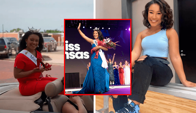 Alexis Smith, Miss Kansas sorprendió al acusar a uno de los presentes en el certamen de belleza como su abusador. Un hecho que fue aplaudido en las redes sociales. Foto: composición LR/AFP/New York Post