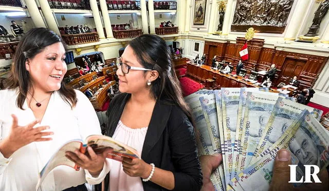 Congreso dio un paso para que se apruebe este par de bonos para docentes. Foto: composición Fabrizio Oviedo/LR/Andina/Congreso