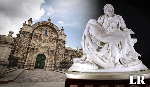 La réplica de La Piedad en Lampa fue crucial para la restauración de la obra original de Miguel Ángel en el Vaticano después del ataque vandálico de 1972. Foto: composición LR/Andina/Carlillasa