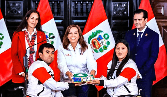 Dina Boluarte durante ceremonia de despedida. Foto: difusión