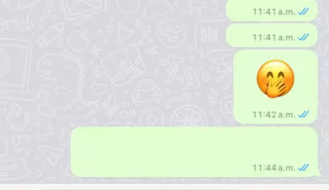 Así lucen los mensajes invisibles de WhatsApp. Foto: La Nación