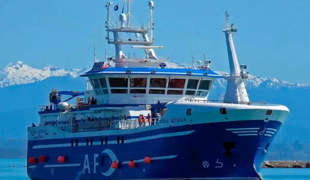 Así lucía el barco Argos Georgia, dedicado a la pesca de merluza negra. Foto: Walford Watkins (MARINETRAFFIC)