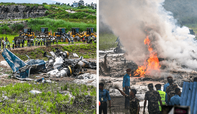 El trágico hecho se dio alrededor de las 11:00 a. m. (hora local) en el aeropuerto de Katmandú. Foto: Composición LR/AFP.