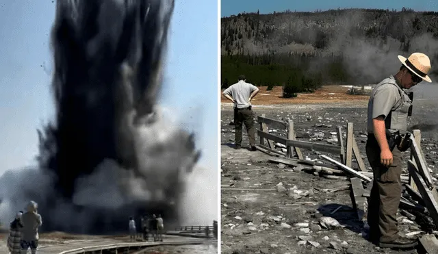 Los videos e imágenes de la explosión en el parque nacional fueron difundidos por los turistas en las redes sociales. Foto: Servicio de Parques Nacionales/Vlada March