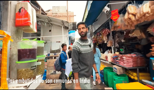 El joven se mostró impresionados por las costumbres peruanas. Foto: composición LR/TikTok