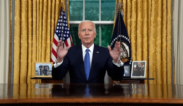 En un mensaje a la nación, el presidente norteamericano, Joe Biden, explicó los motivos que llevaron a tomar la decisión de renunciar a la reelección en Estados Unidos. Foto: AFP