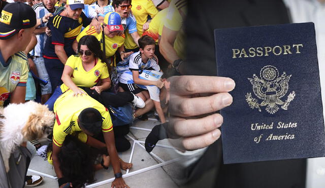 Más de 7 mil aficionados perderían la visa y residencia por incidente en la final de la Copa América en Estados Unidos. Foto: composición de Fabrizio Oviedo/La República/AFP